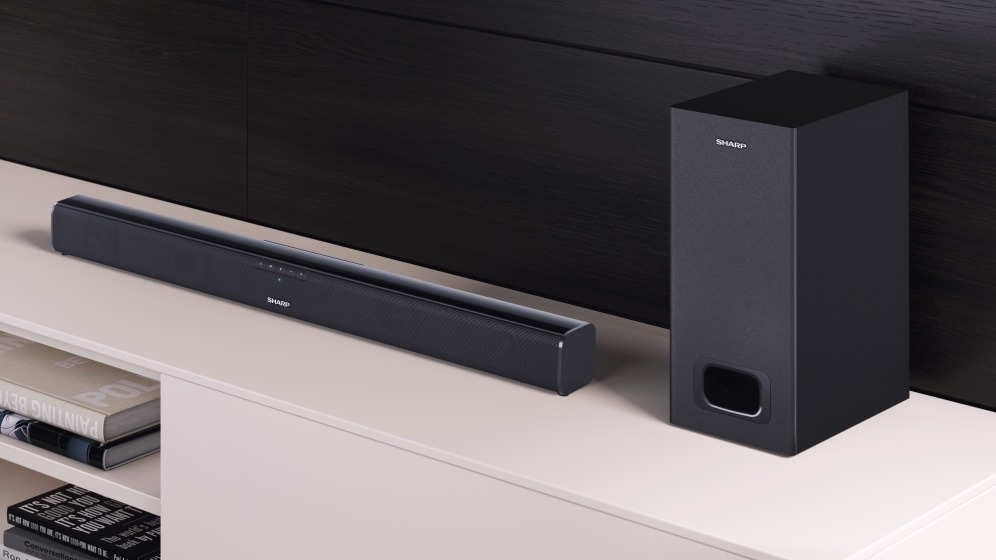 Sharp HT-SBW110 black Sharp soundbar s vanjskim subwooferom ispod televizora